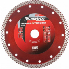 Диск алмазный отрезной сплошной 180 х 22.2 мм сухая резка MATRIX Professional 73128