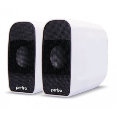 Колонки 2.0 USB мощность 2х3 Вт (RMS) белые Perfeo RONDO PF-053