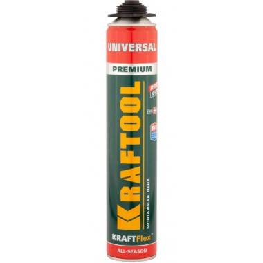 Пена профессиональная монтажная пистолетная всесезонная 750 мл KRAFTOOL PREMIUM PRO 41182
