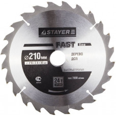 Диск пильный по дереву 210х30 мм 24Т STAYER FAST-Line 3680-210-30-24