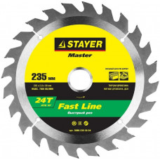 Диск пильный по дереву 235x30 мм 24Т STAYER FAST-Line 3680-235-30-24