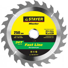 Диск пильный по дереву 250х30 мм 24Т STAYER FAST-Line 3680-250-30-24