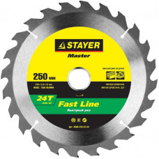 Диск пильный по дереву 250х32 мм 24Т STAYER FAST-Line 3680-250-32-24