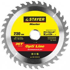 Диск пильный по дереву 230х30 мм 36Т STAYER OPTI-Line 3681-230-30-36