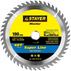Диск пильный по дереву 190х20 мм 48Т STAYER SUPER-Line 3682-190-20-48