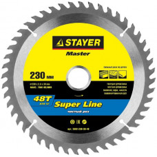 Диск пильный по дереву 230х30 мм 48Т STAYER SUPER-Line 3682-230-30-48