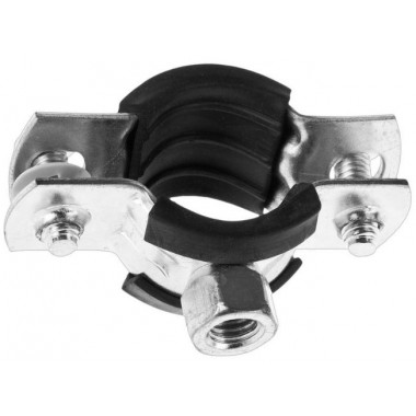 Хомут трубный с гайкой оцинкованный 1/2'' 1 штука ЗУБР Мастер 37850-20-24-1